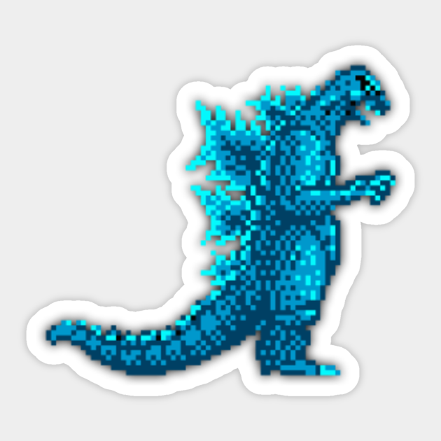 Godzilla Nes low-res pixelart - Godzilla - Sticker | TeePublic